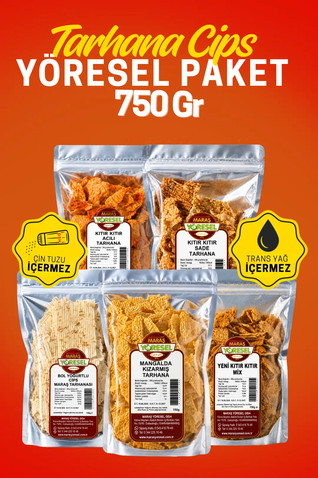 Ürün görseli: Tarhana Cipsi 5'li Yöresel Paket