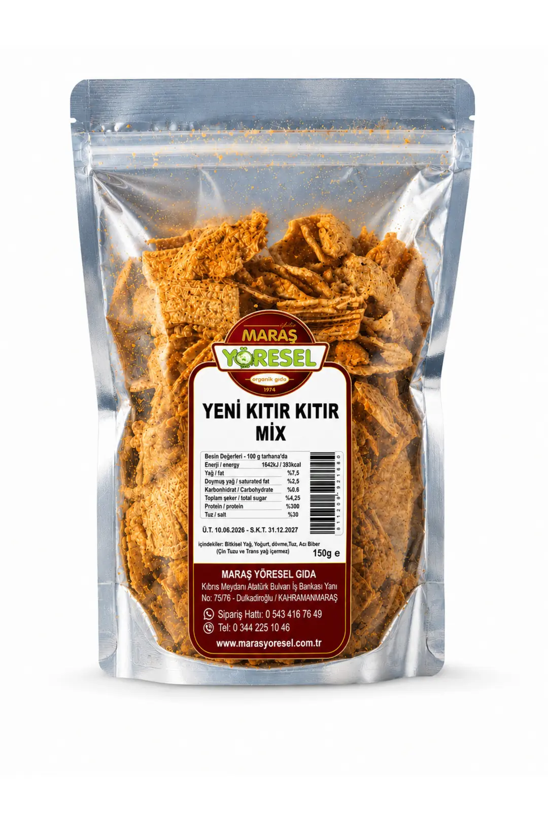 Kahramanmaraş Yeni Kıtır Mix Karışık Tarhana Cipsi Sağlıklı Atıştırmalık - Doğal Ve Katkısız 150 Gr