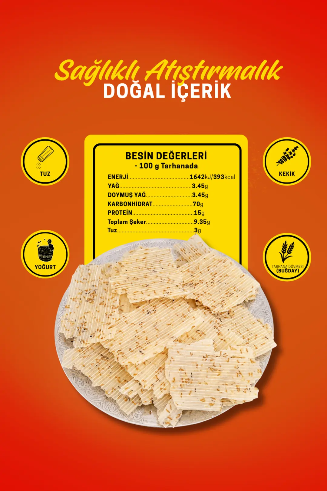 Bol Yoğurtlu Cips Maraş Tarhanası Katkısız Geleneksel Lezzet 150 Gr