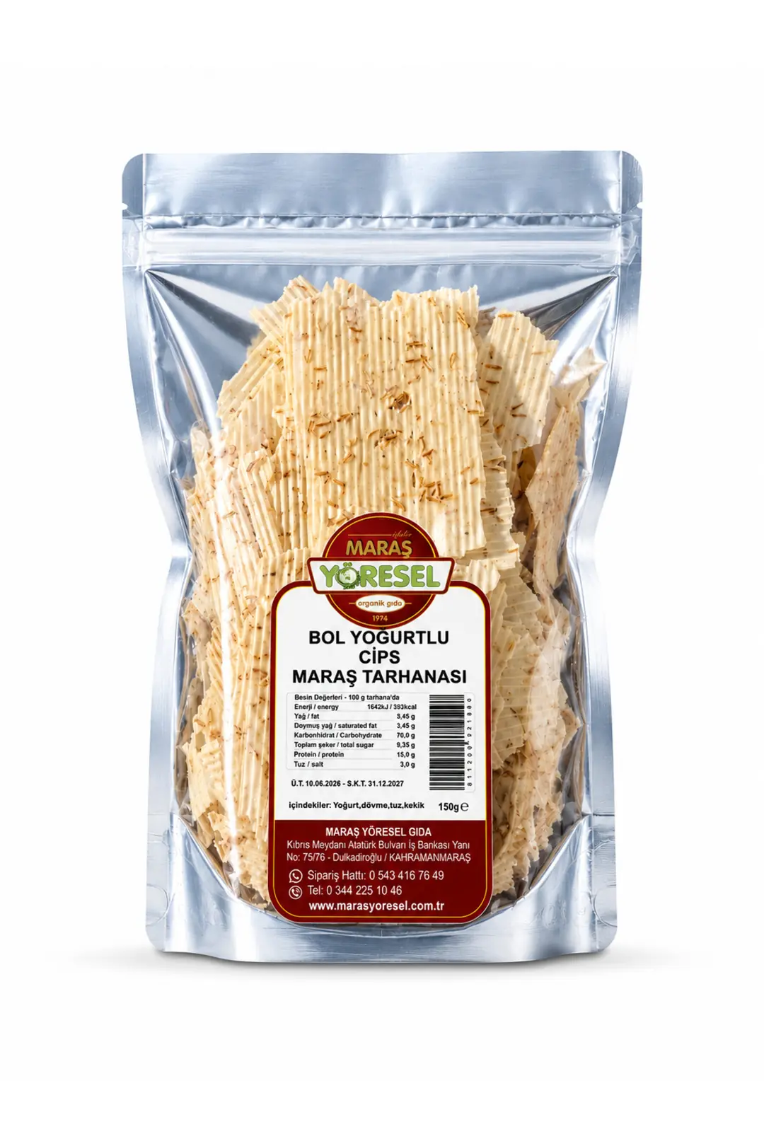 Bol Yoğurtlu Cips Maraş Tarhanası Katkısız Geleneksel Lezzet 150 Gr