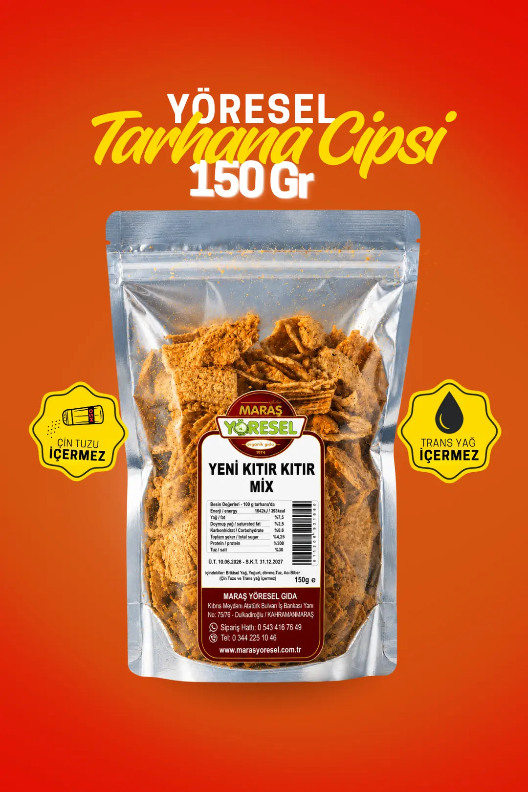 Ürün görseli: Yeni Kıtır Mix Karışık Tarhana Cipsi Sağlıklı Atıştırmalık 150 gr